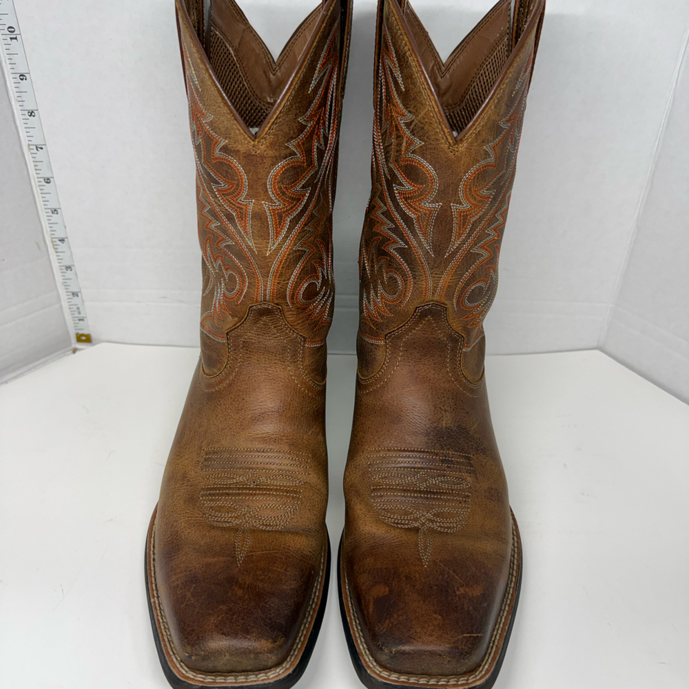 Ariat Mens Sport Herdsman Powder Brown Leather Boots 10018702 Size 10.5 D